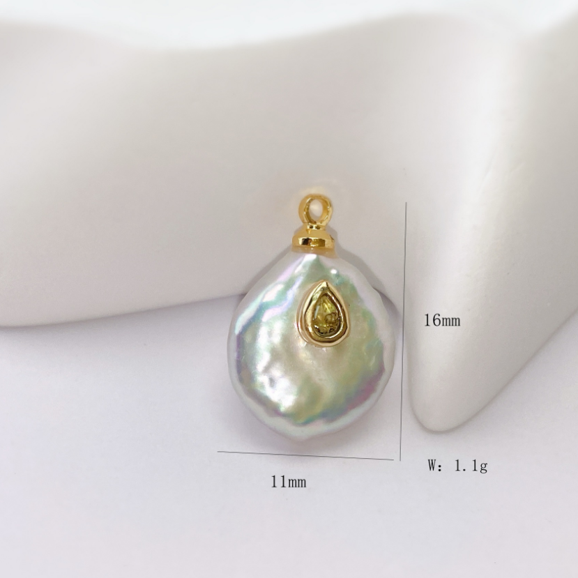 WT-JP530 Wonderful High Quality Natural Pearl With Round Watedrop Heart Shape Zircon Pendants And Necklaces As Popular Jewelry