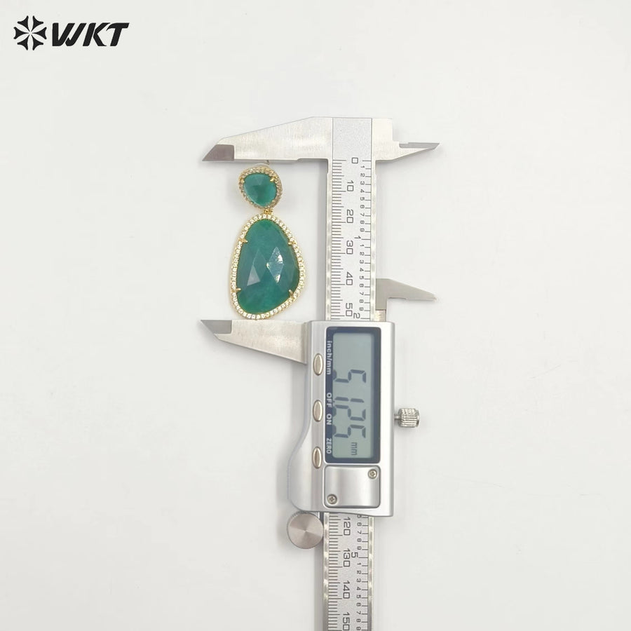 WT-E206 Wholesale Fashion Hot Sales Candy Color Summer Micro Pave Cat Eye Stone Earrings With Zircon Around for Women