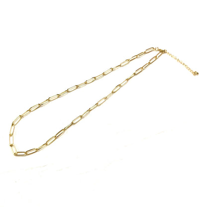 WT-BFN025 WKT Beautiful and Elegant High Quality Punk Choker Women Gold Electroplated Big Link Chain Necklace Metal Necklace