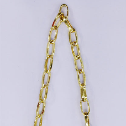 WT-BC150 Gold Electroplated Link Necklace Chain Jewelry Women Vintage Circle Chain for Choker Necklaces Hand Make Brass Chain