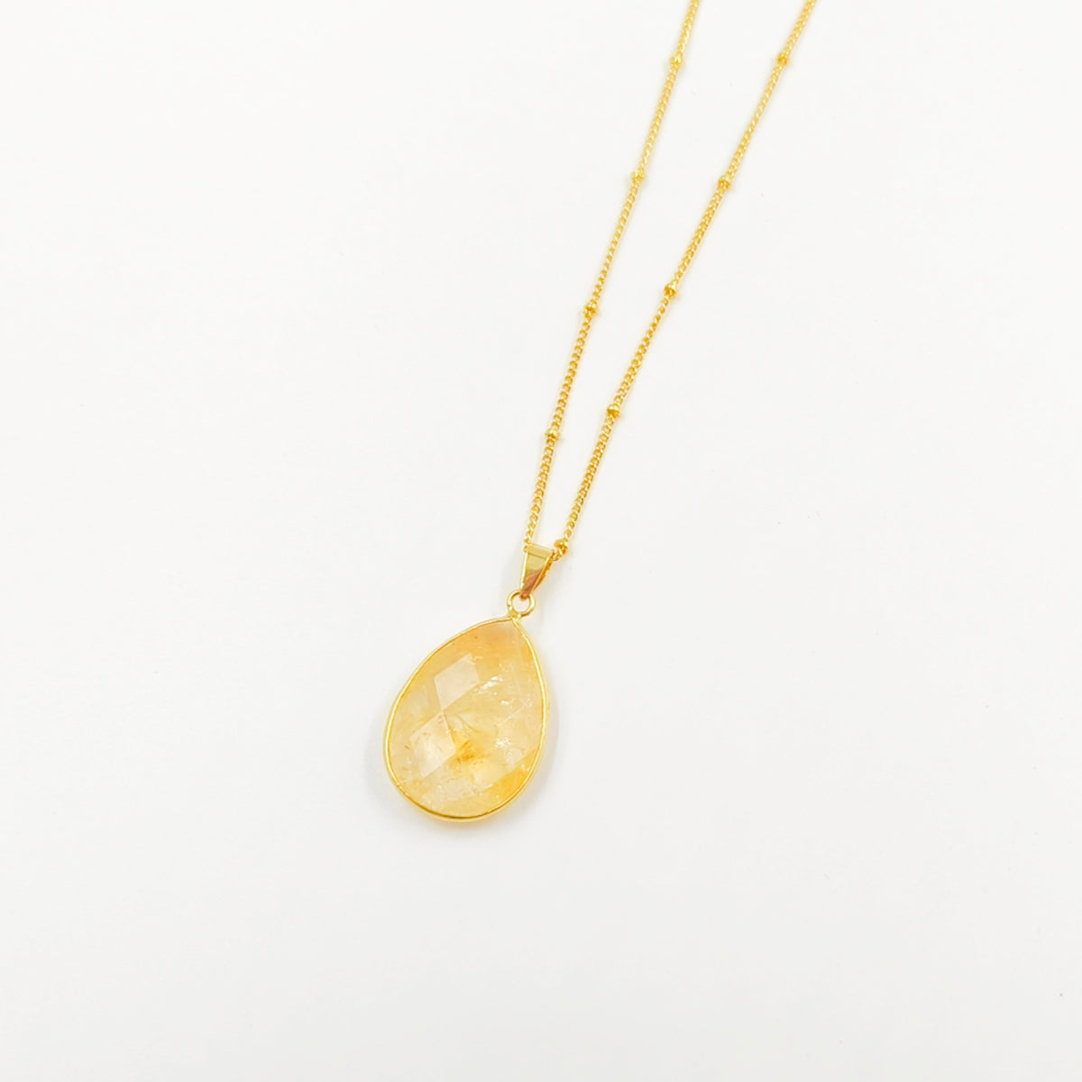 WT-N1418 Amazing INS Hot Natural Stone Made Drop Gemstone Necklace Women Precious Teardrop Stone Necklace