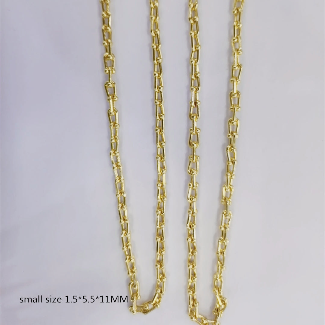 WT-BC148 WKT New Hot U Shape Resist Tarnishable Metal U Chain Women Hand Make Jewelry Findings Chain As Bracelet Necklace