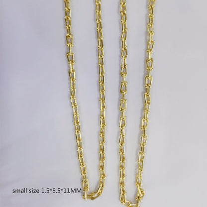 WT-BC148 WKT New Hot U Shape Resist Tarnishable Metal U Chain Women Hand Make Jewelry Findings Chain As Bracelet Necklace