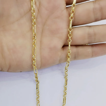 WT-BC146 WKT New Gold Electroplated Resist Tarnishable Link Chain for Necklace Design Fashion 3.5mm Brass Jewelry Findings Chain