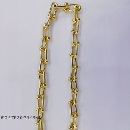 WT-BC148 WKT New Hot U Shape Resist Tarnishable Metal U Chain Women Hand Make Jewelry Findings Chain As Bracelet Necklace