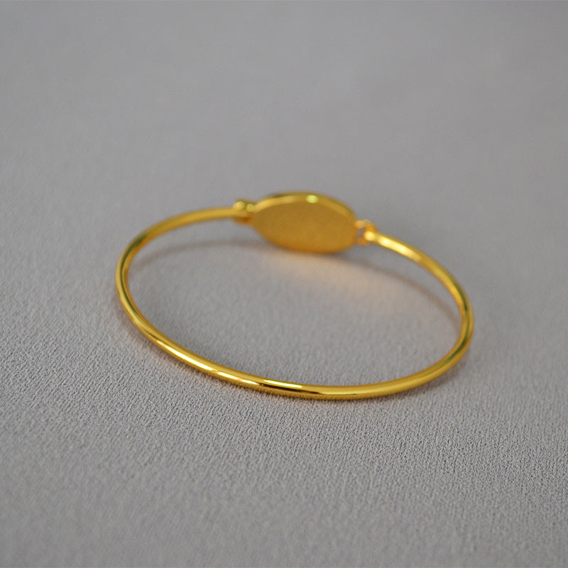WT-MPB097 Fashionable Lovely Trendy Design Bead 18k Real Gold Adjustable Romantic Gift Woman Bangle