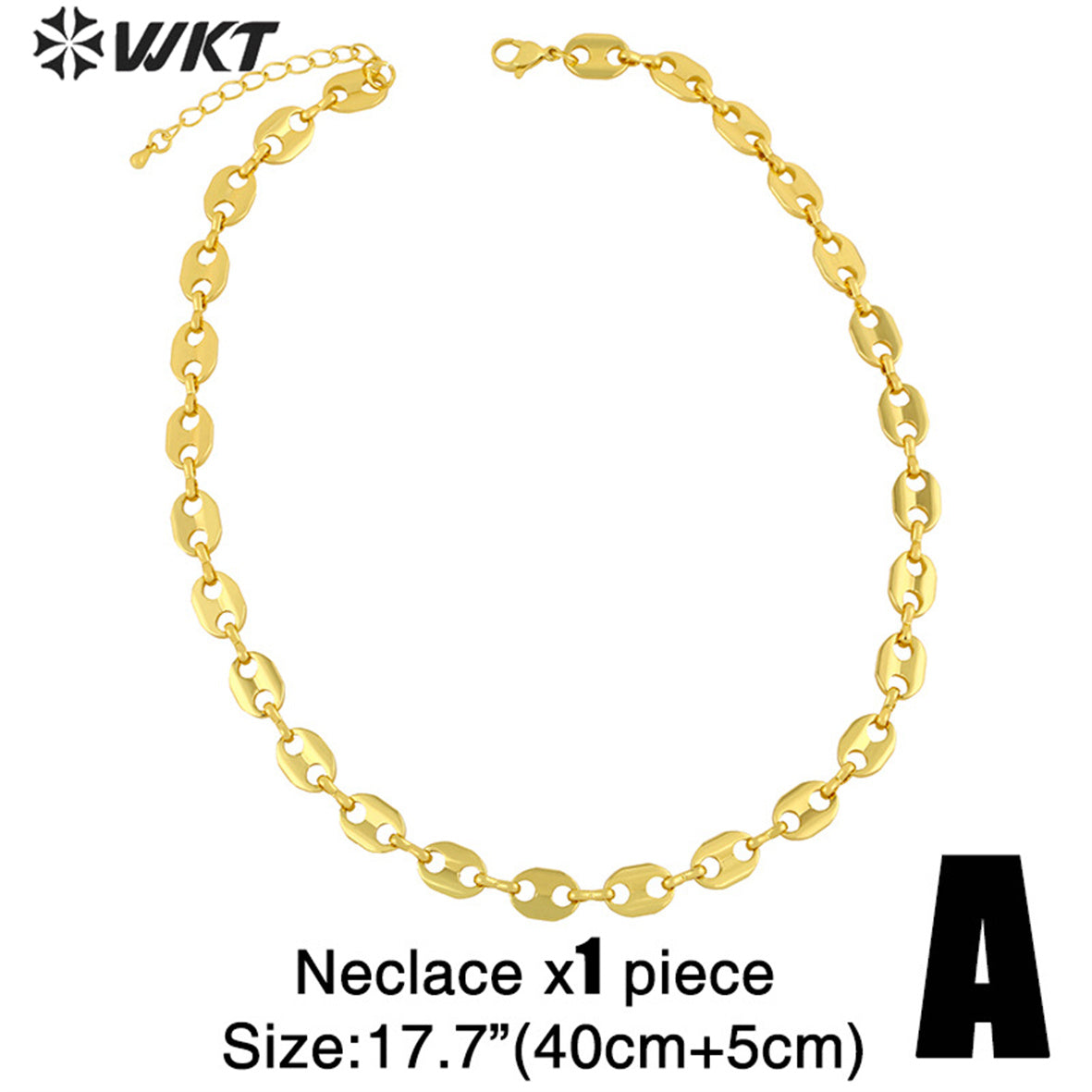 WT-BFN046 Hip-hop Cool Ins Pig Nose Necklace, European Internet Celebrities with Light Metal Collarbone Chain Choker Necklace