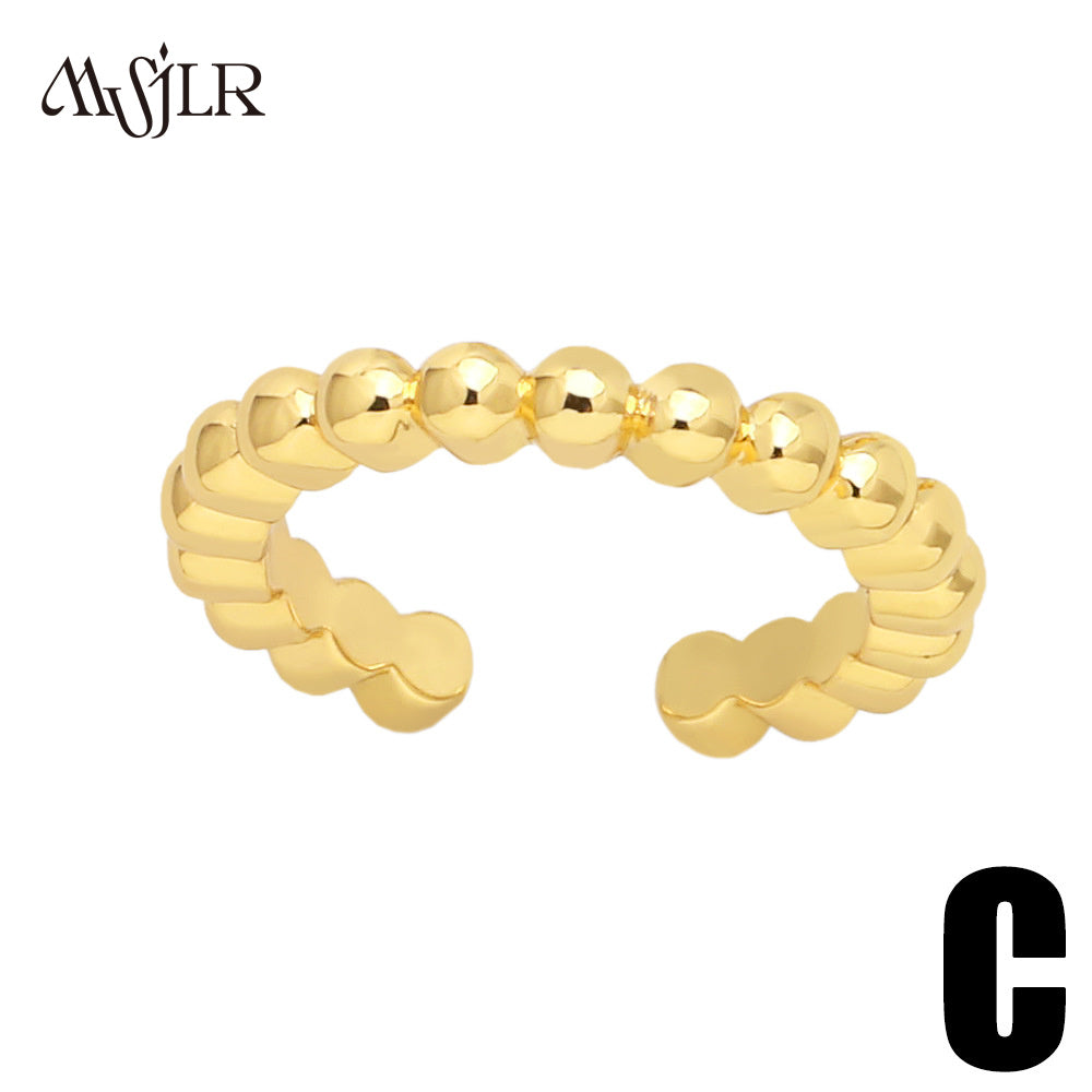 WKT-MVR045 High Quality Creative and Personalized Planet Ring for Female Niche Design Simple and Fashionable Ring Opening