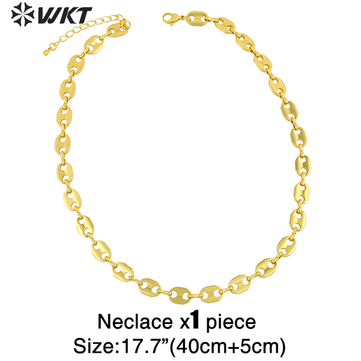 WT-BFN046 Hip-hop Cool Ins Pig Nose Necklace, European Internet Celebrities with Light Metal Collarbone Chain Choker Necklace