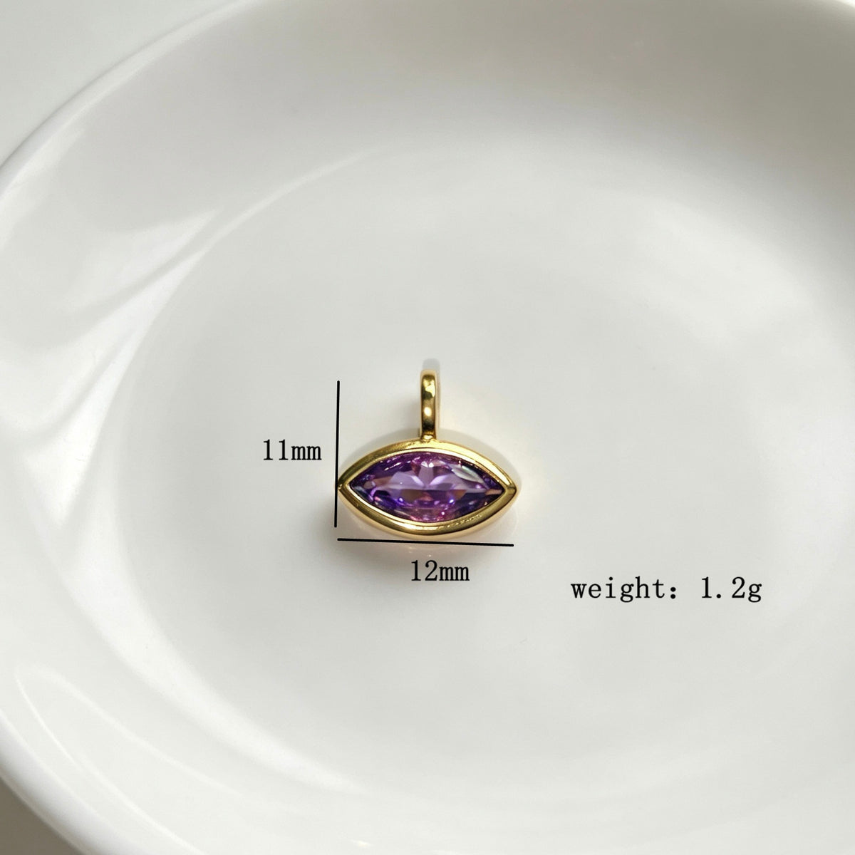 WT-MN1007 Exquisite Gold Plated Round Heart Teardrop Eye Shape Colorful Zircon Pendants And Necklaces For Lady Fashion Accessory