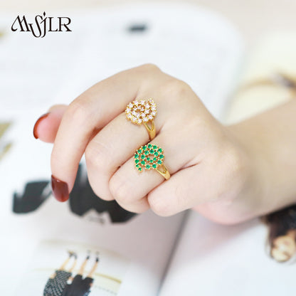 WKT-MVR046 High Quality Zircon Ring Women's Design Feels Small and Simple Cross Border European Opening Ring