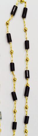 WT-RBC171 WKT New Design Natural Stone square Cube Beads Chain Sell by Meter 18k Gold Electroplated Stone Chain for Jewelry Diy