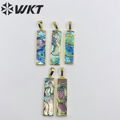WT-P1165 Wholesale Hot Sale High Quality Vintage Pendant Natural Abalone Gemstone Pendant Accessory for Necklace
