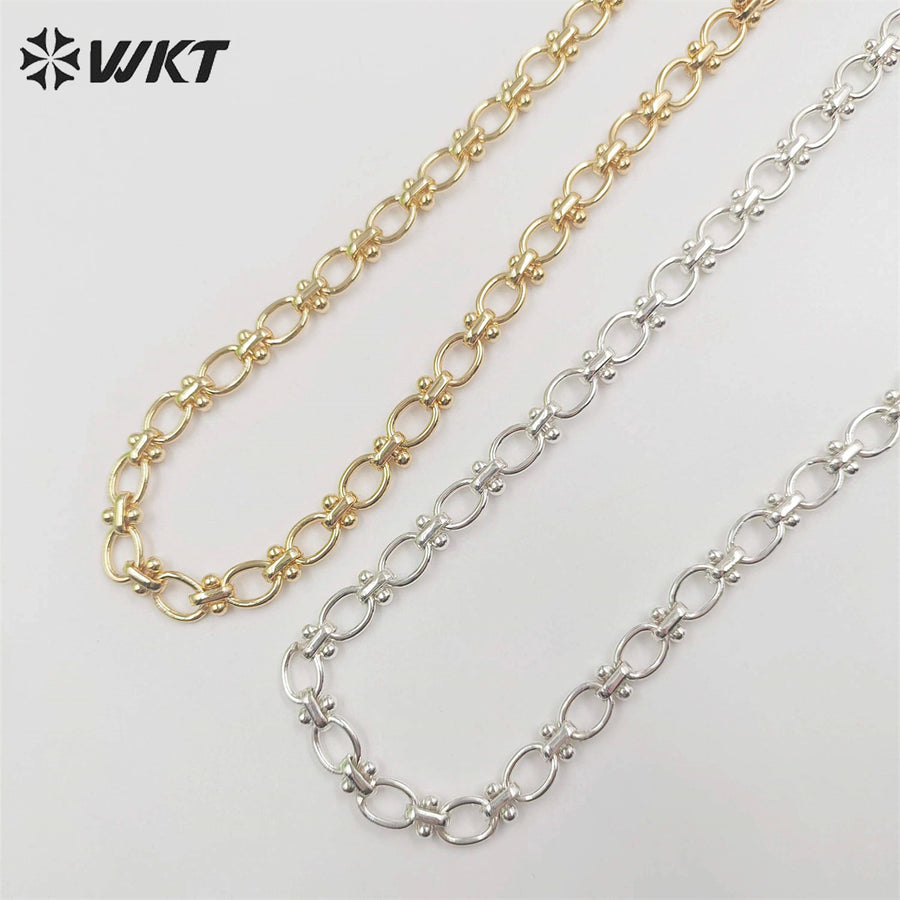 WT-BC192 Newest Fashion 18k Real Gold Plated Brass Chain Sell by Meters Oval Shape Handmade Europe Style Big Metal Chain