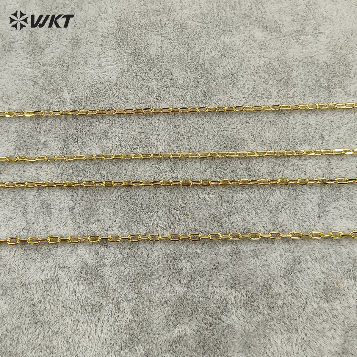 WT-BFN020 Wonderful 18 Inch Long Brass With Gold Necklace Chain Jewelry Tiny Link Chain Necklace Resist Tarnishable