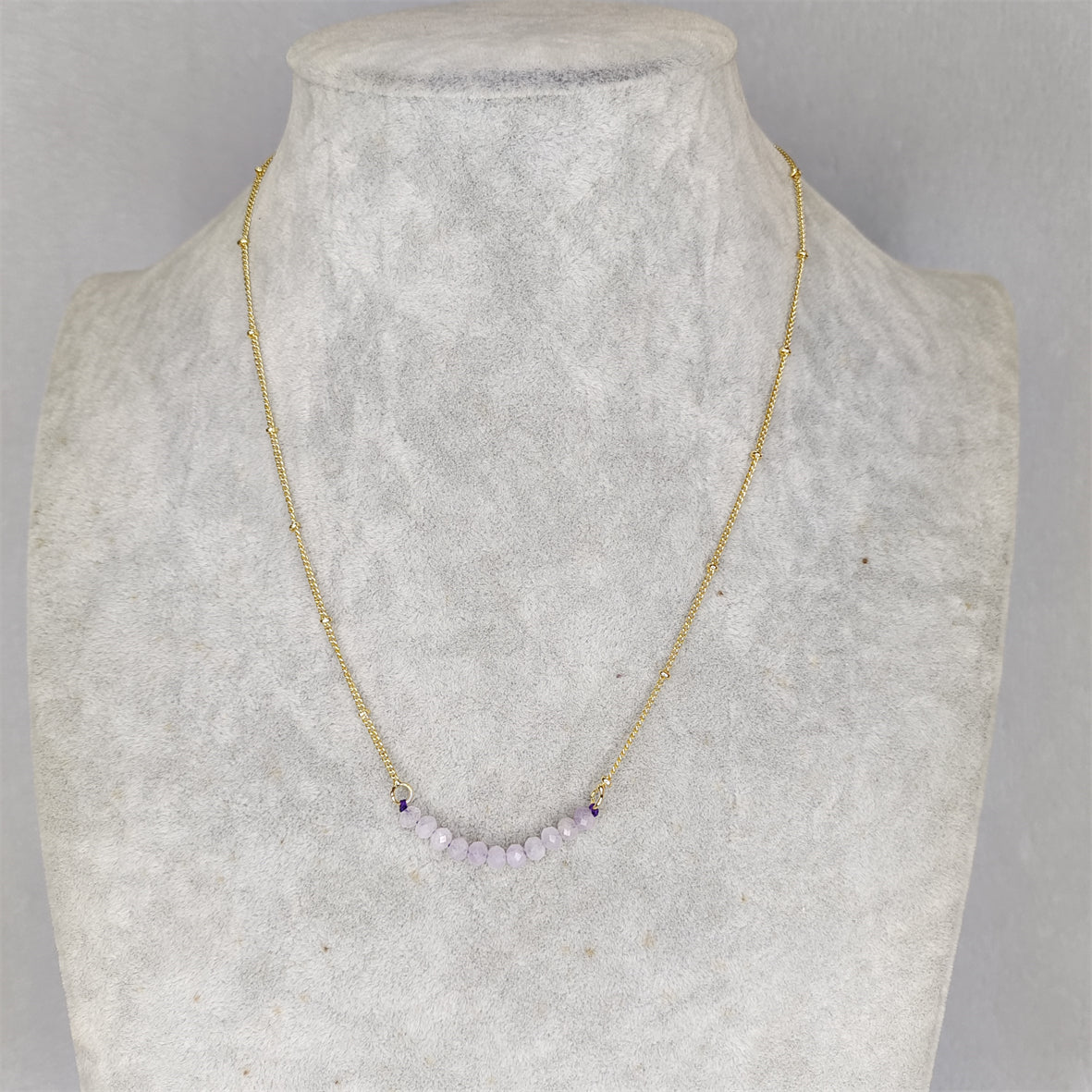 BFN018 Fashion 16 Inch Long White Crystal Tourmaline Pearl Amethysts Healing Crystal Rose Quartz Beads Necklace Chain Necklace