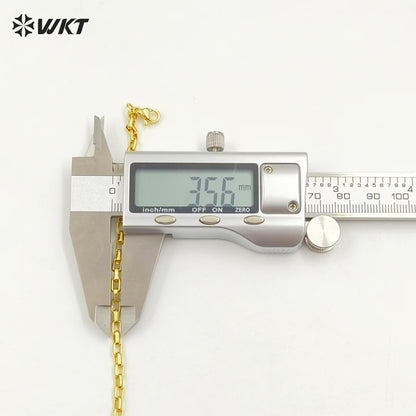 WT-BFN034 Fashion Exquisite Woman Gold Brass Chain with 18k Gold Plated Chain Bracelet Link Chain for Jewelry Finding