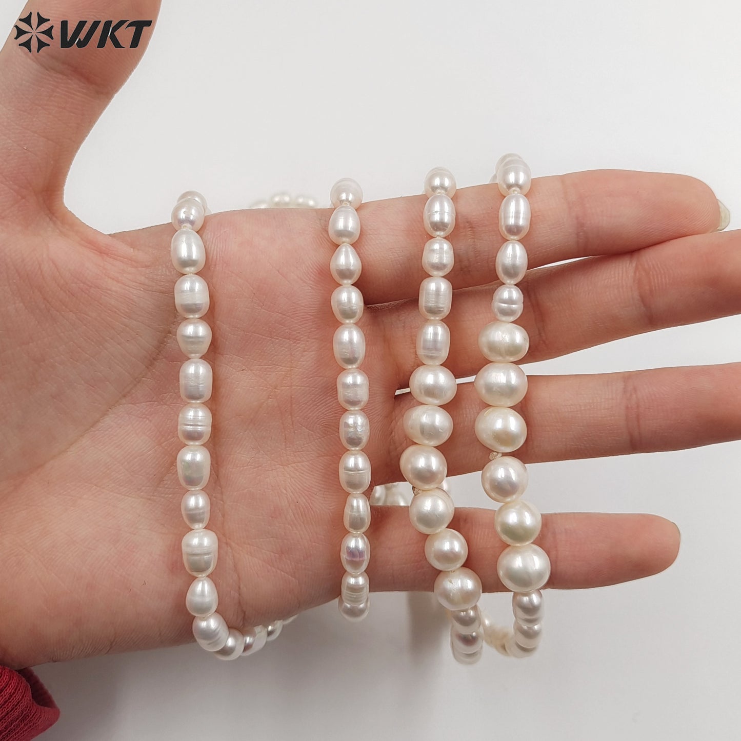 WT-JN245 Wholesale Vintage Freshwater Pearl Elegant 24 Inch 18k Chain Gold Plated Exquisite High Quality Necklace