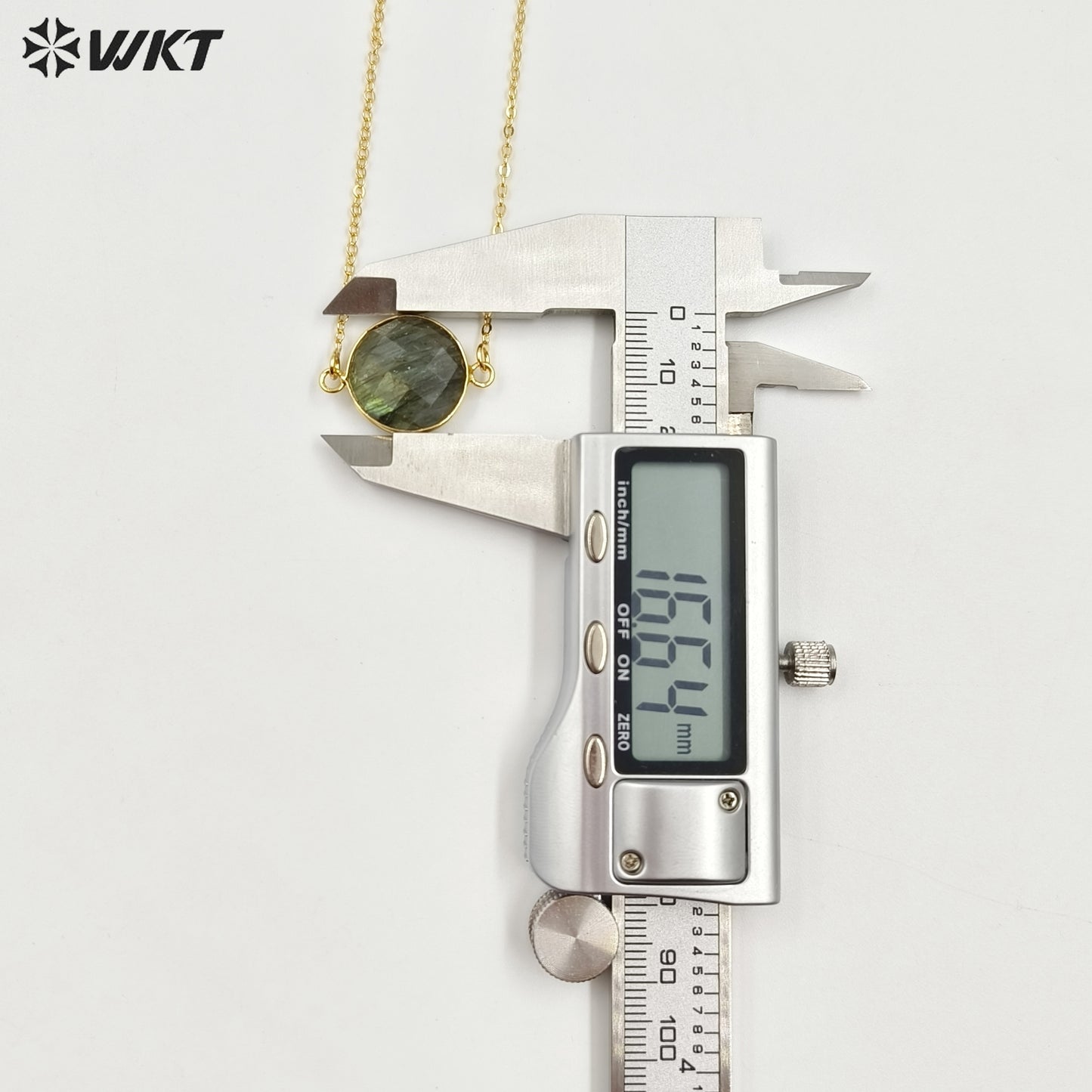 WT-N754 Sparkly Natural Faceted Labradorite Connectors Necklace,Bezel Round Shape 15mm Raw Double Bails Labradorite Necklace