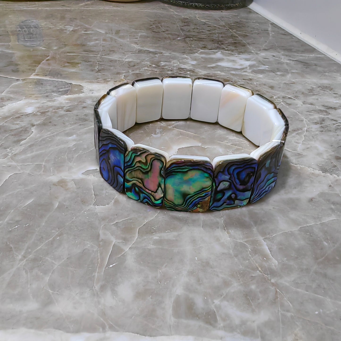 MPB136 Wonderful Design Vintage Style Natural White Yellow And Abalone Shell Bracelets For Men Women Daily Wearing Jewelry