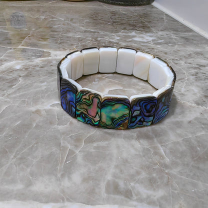 MPB136 Wonderful Design Vintage Style Natural White Yellow And Abalone Shell Bracelets For Men Women Daily Wearing Jewelry
