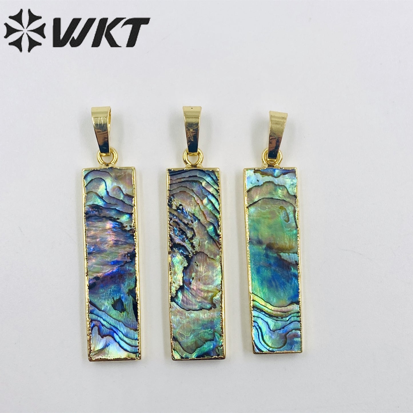 WT-P1165 Wholesale Hot Sale High Quality Vintage Pendant Natural Abalone Gemstone Pendant Accessory for Necklace