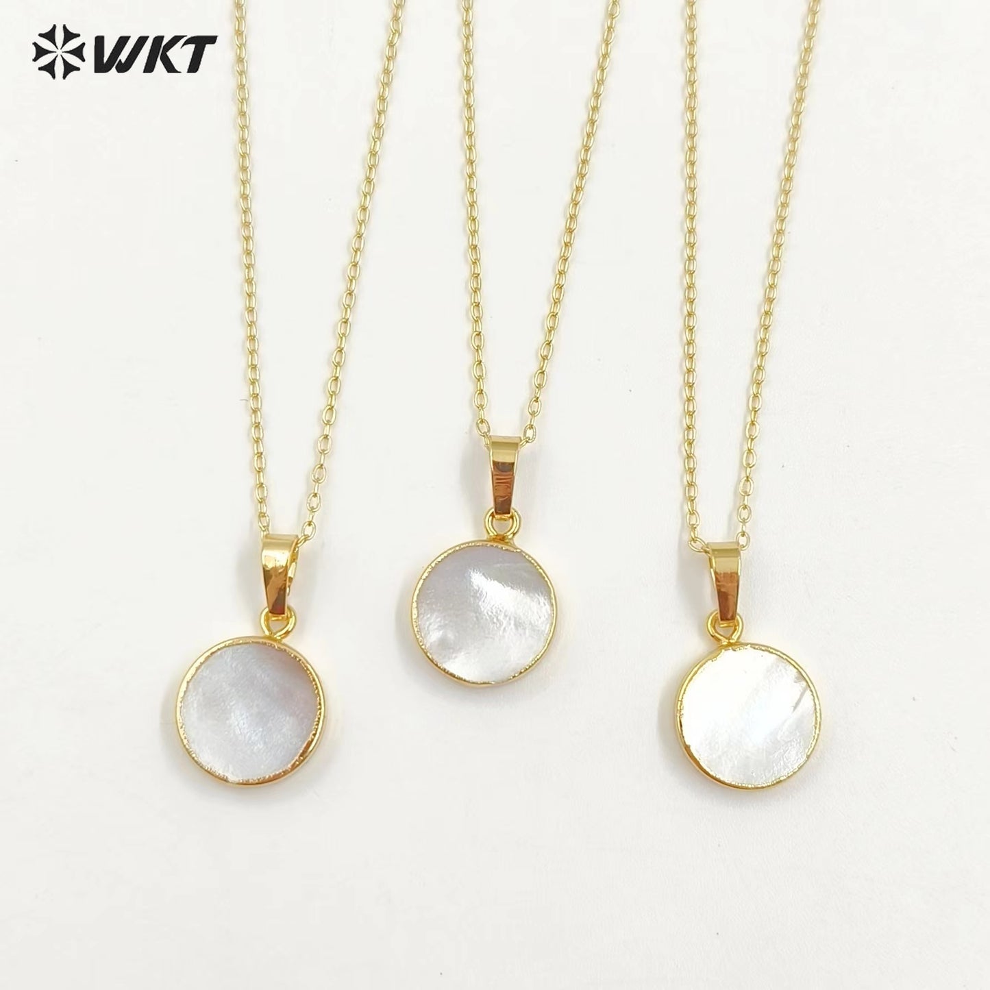 WT-N826 Amazing Natural Round Pearl Jewelry Necklace, Wholesale 12mm Gold Plated Black Pearl Jewelry Necklace for Gift