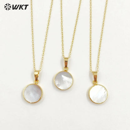 WT-N826 Amazing Natural Round Pearl Jewelry Necklace, Wholesale 12mm Gold Plated Black Pearl Jewelry Necklace for Gift
