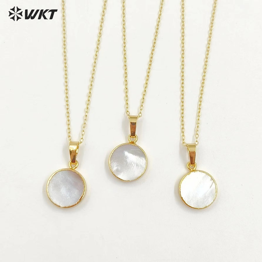 WT-N826 Amazing Natural Round Pearl Jewelry Necklace, Wholesale 12mm Gold Plated Black Pearl Jewelry Necklace for Gift