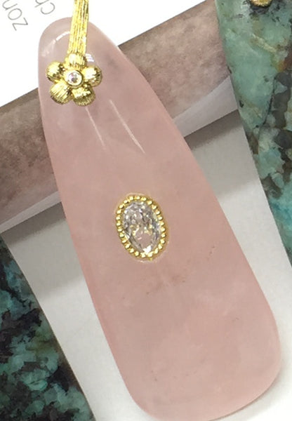 WT-P2148 New Arrival Round Zircon And Various Natural Gemstones Long Gold Pendants For Lady Elegant Earrings DIY Decoration
