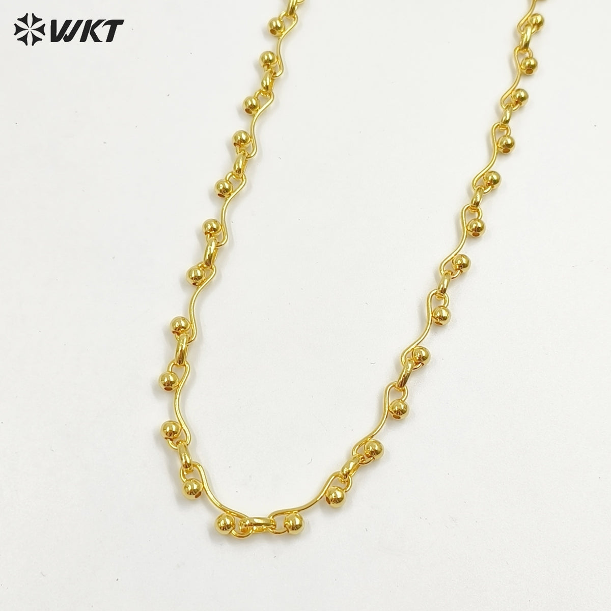 WT-BC261 Wonderful Jewelry DIY Accessories Chain Unique Design With Metal Beads Yellow Brass Gold Electroplated Wholesale