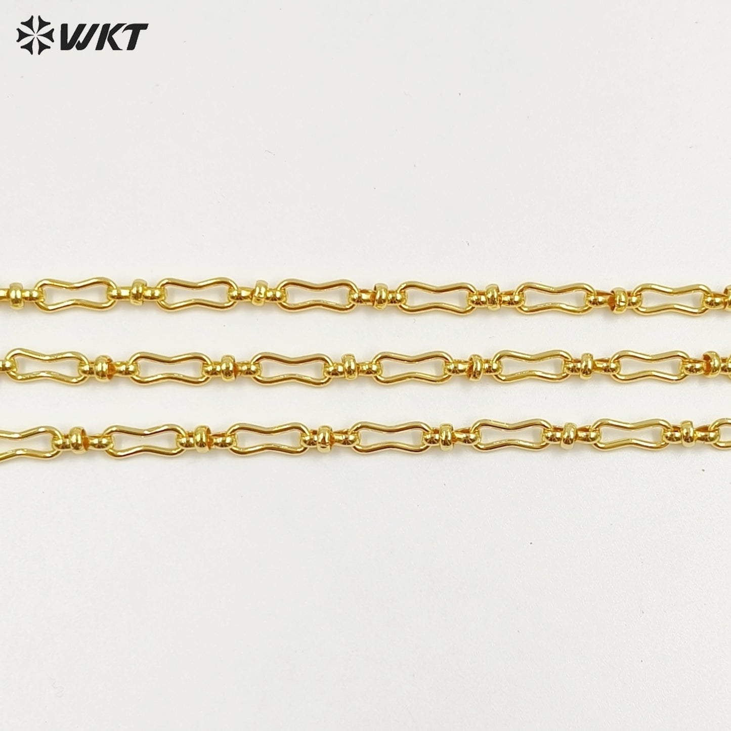 WT-BC256 Newest Sales Unique 18K Real Gold Plated Yellow Brass Chain for Female Chic Jewelry Design Accessories