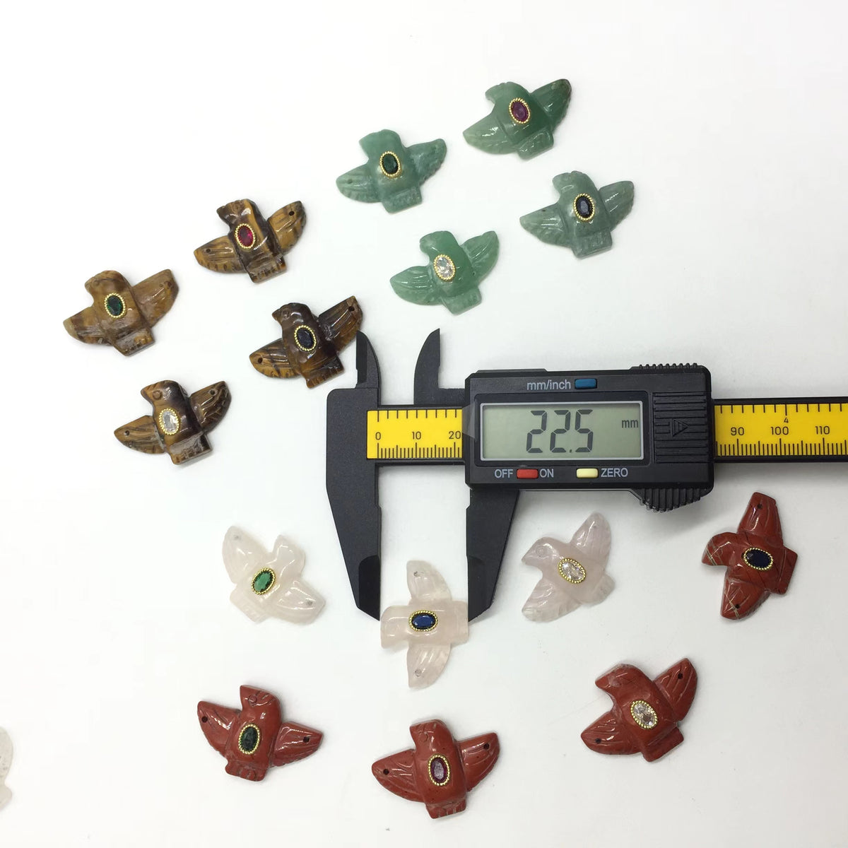 WT-P2147 Wonderful Trendy Colorful Zircon And Natural Gemstones Pigeon Shape Gold Pendants For Women Necklace DIY Making