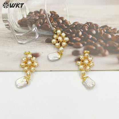 WT-JP456 Exclusive Elegant Design Gold Electroplated Multi Natural Freshwater Pearl Pendants For Lady Gift Making Accessory