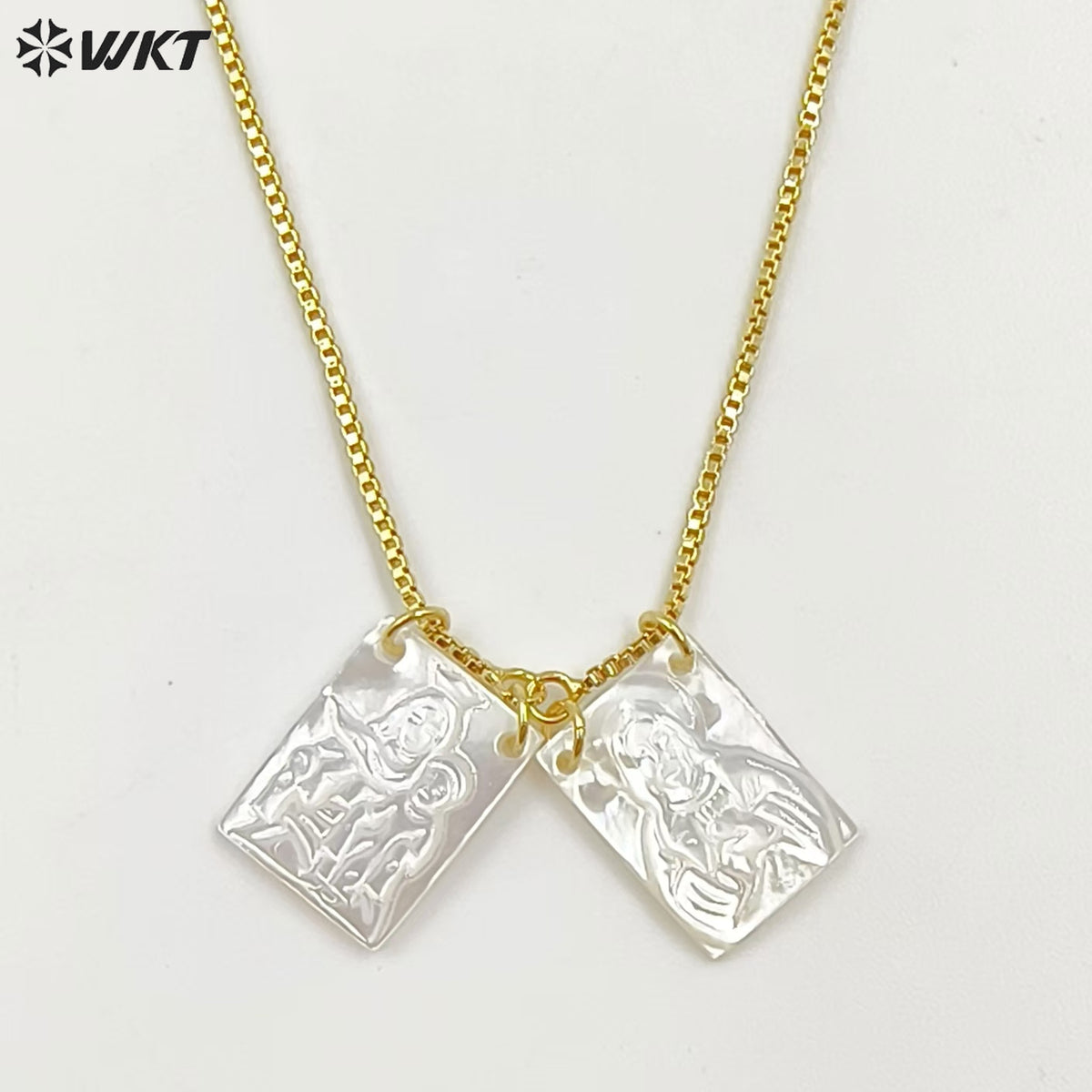 WT-MPB117 New Elegant Religious 18K Gold Plated Prayer Square Bracelet for Girls Finished Jewelry As Daily Decoration and Gift