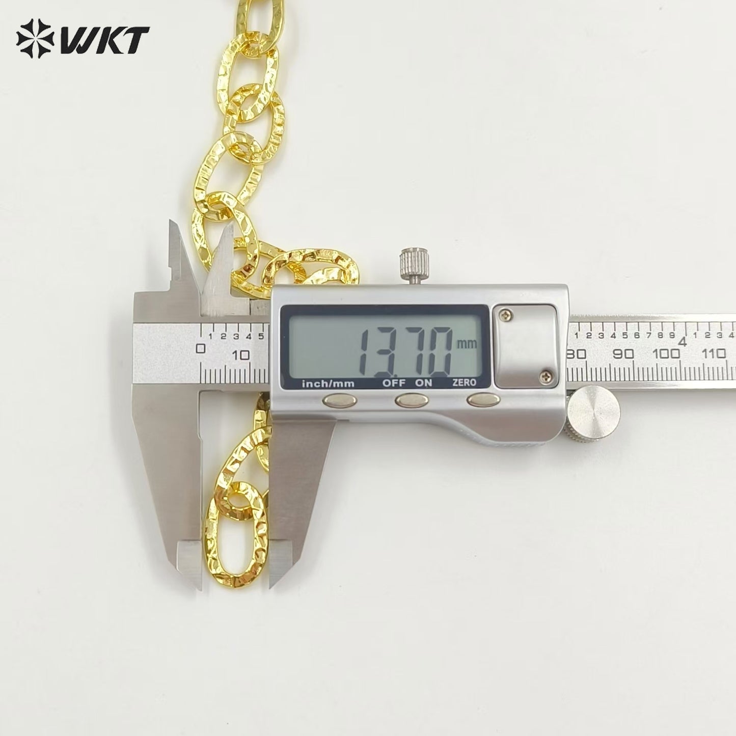 WT-BC228 Brass Hammer Roll Mix and Match Oval Cross Chain Stylish Personality Locomotive Clothing Chain