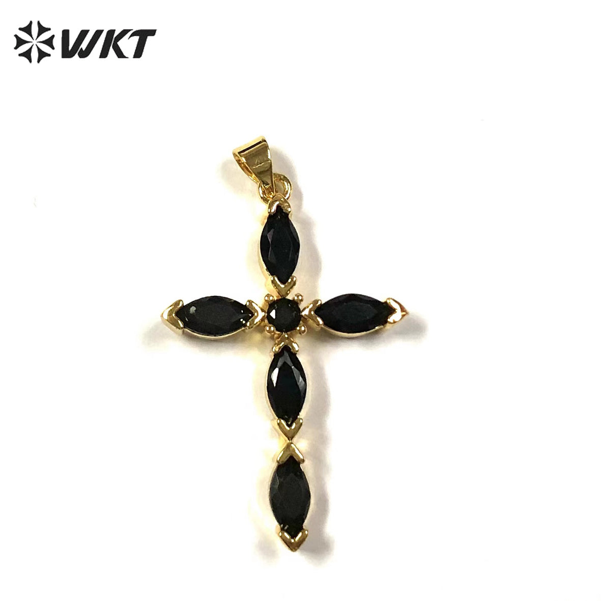 WT-MP245 Elegant Temperament Pendant Cross Water Drop Pendant Texture Jewelry Necklace Accessories Cubic Zircon Pendant