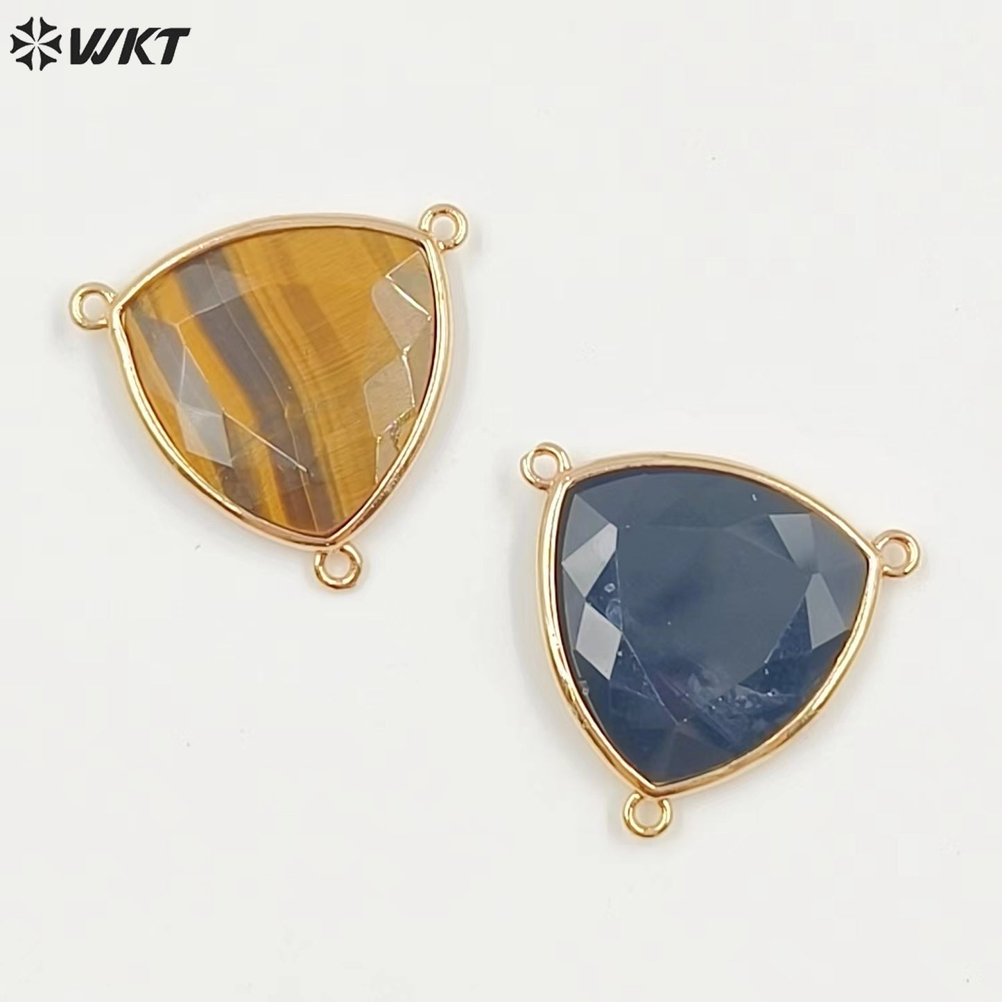 WT-C322 Trendy Design Colorful Stone & Aqua Marine for Jewelry Findings Stone for Bracelet Gemstone Connectors