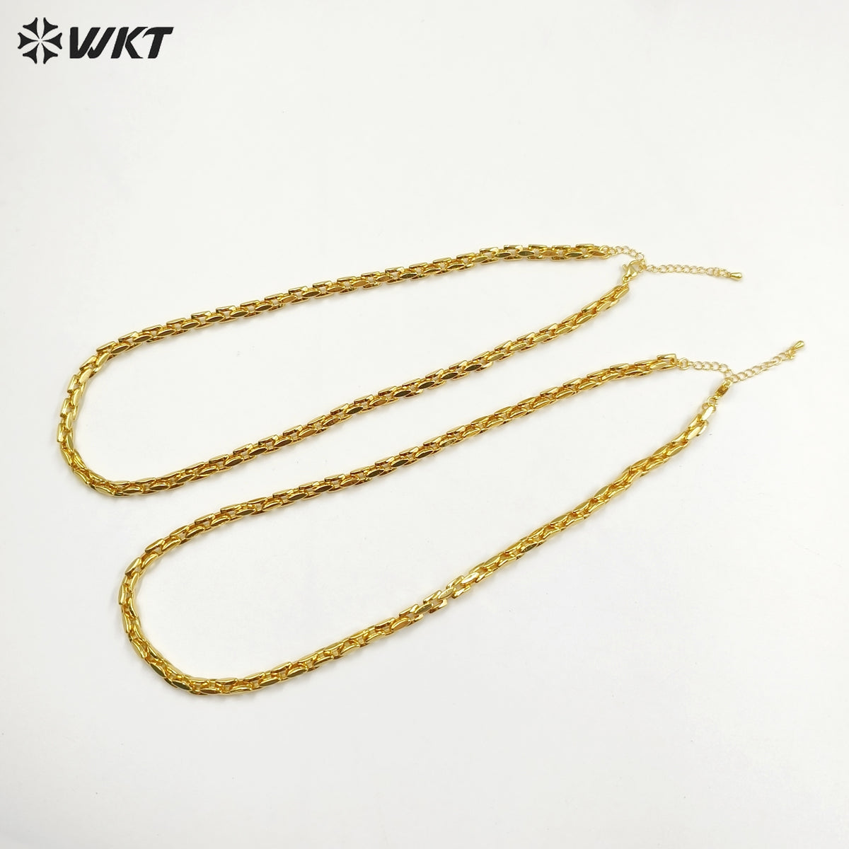 WT-BFN023 Popular 18 Inch and 16 Inch Long Brass with Gold Necklace Chain Jewelry of Accessory Findings Chain