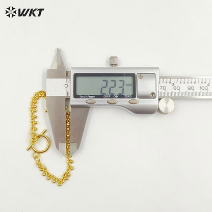 WT-JF353 High Quality New Delicate Natural Yellow Brass 18K Gold Plated Bracelet for Women As Birthday Gift Jewelry Finding