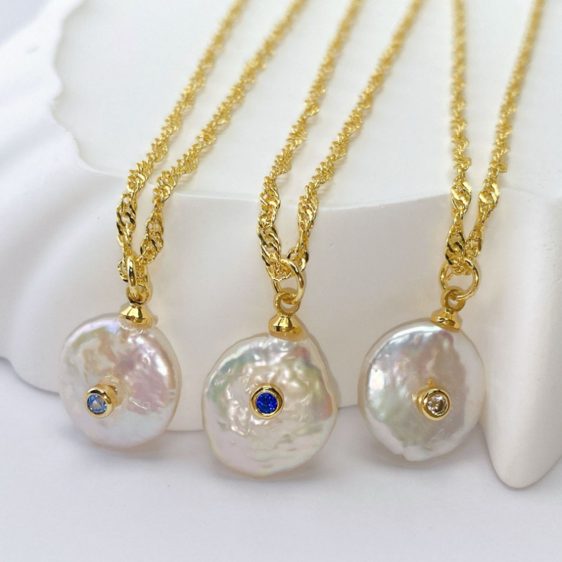 WT-JP530 Wonderful High Quality Natural Pearl With Round Watedrop Heart Shape Zircon Pendants And Necklaces As Popular Jewelry