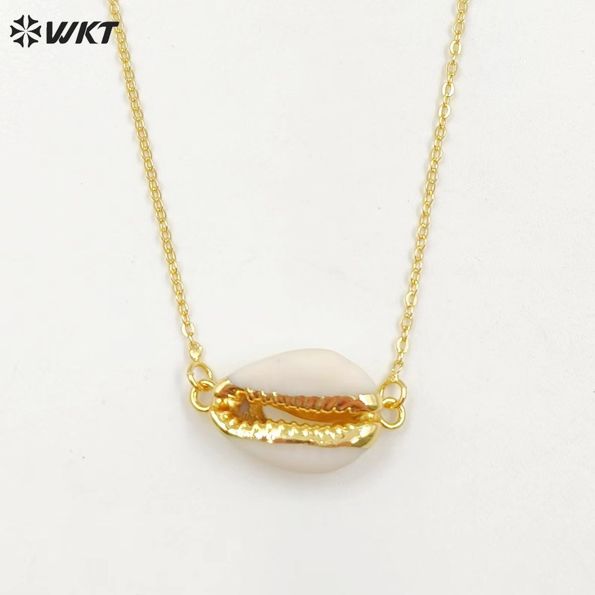 WT-N712 Fashion Jewelry Wholesale Lovely Tiny Cowrie Shell Necklace and 24k Gold Plated Fashion Tiny Cowry Shell Necklace