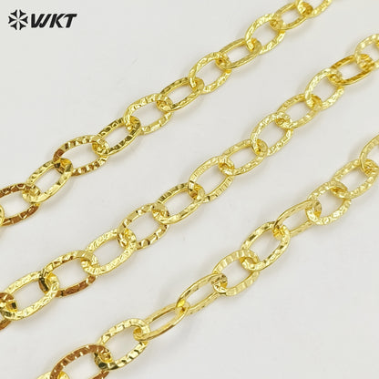 WT-BC228 Brass Hammer Roll Mix and Match Oval Cross Chain Stylish Personality Locomotive Clothing Chain