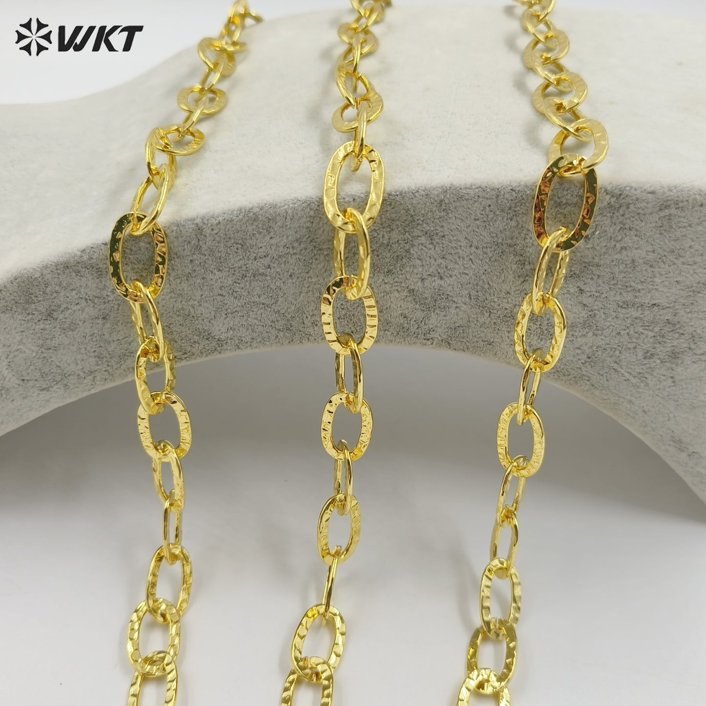 WT-BC228 Brass Hammer Roll Mix and Match Oval Cross Chain Stylish Personality Locomotive Clothing Chain