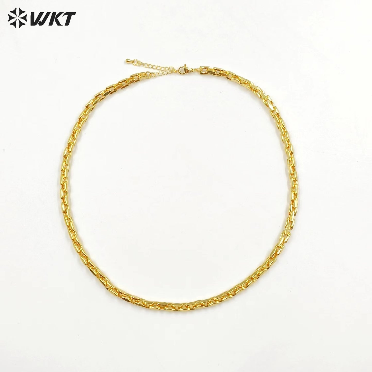 WT-BFN023 Popular 18 Inch and 16 Inch Long Brass with Gold Necklace Chain Jewelry of Accessory Findings Chain