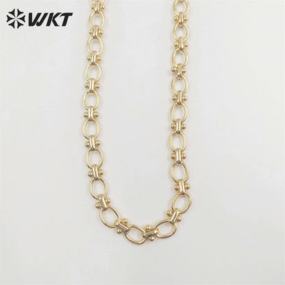 WT-BC192 Newest Fashion 18k Real Gold Plated Brass Chain Sell by Meters Oval Shape Handmade Europe Style Big Metal Chain