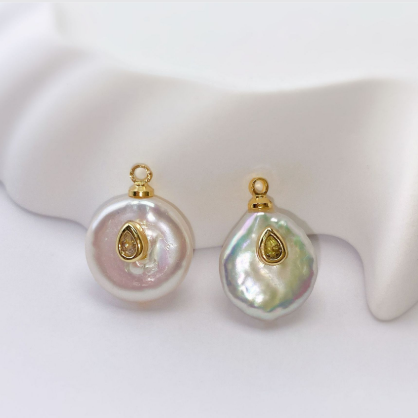 WT-JP530 Wonderful High Quality Natural Pearl With Round Watedrop Heart Shape Zircon Pendants And Necklaces As Popular Jewelry