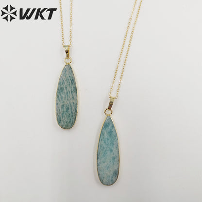WT-N615 High Quality Necklace Delicate Dripping Pendant Necklace Women's Jewelry Delicate Natural Stone Pendant Necklace