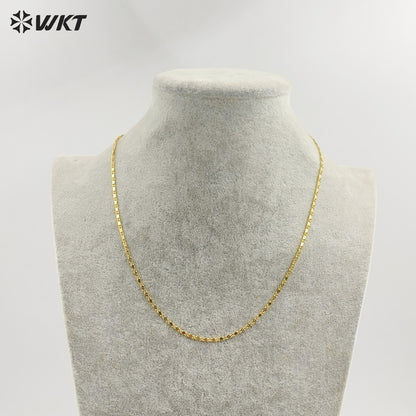 WT-BFN035 Beautiful and Delicate High Quality Women Gold Chain With 18k Gold Plated Brass Bracelet Chain Necklace