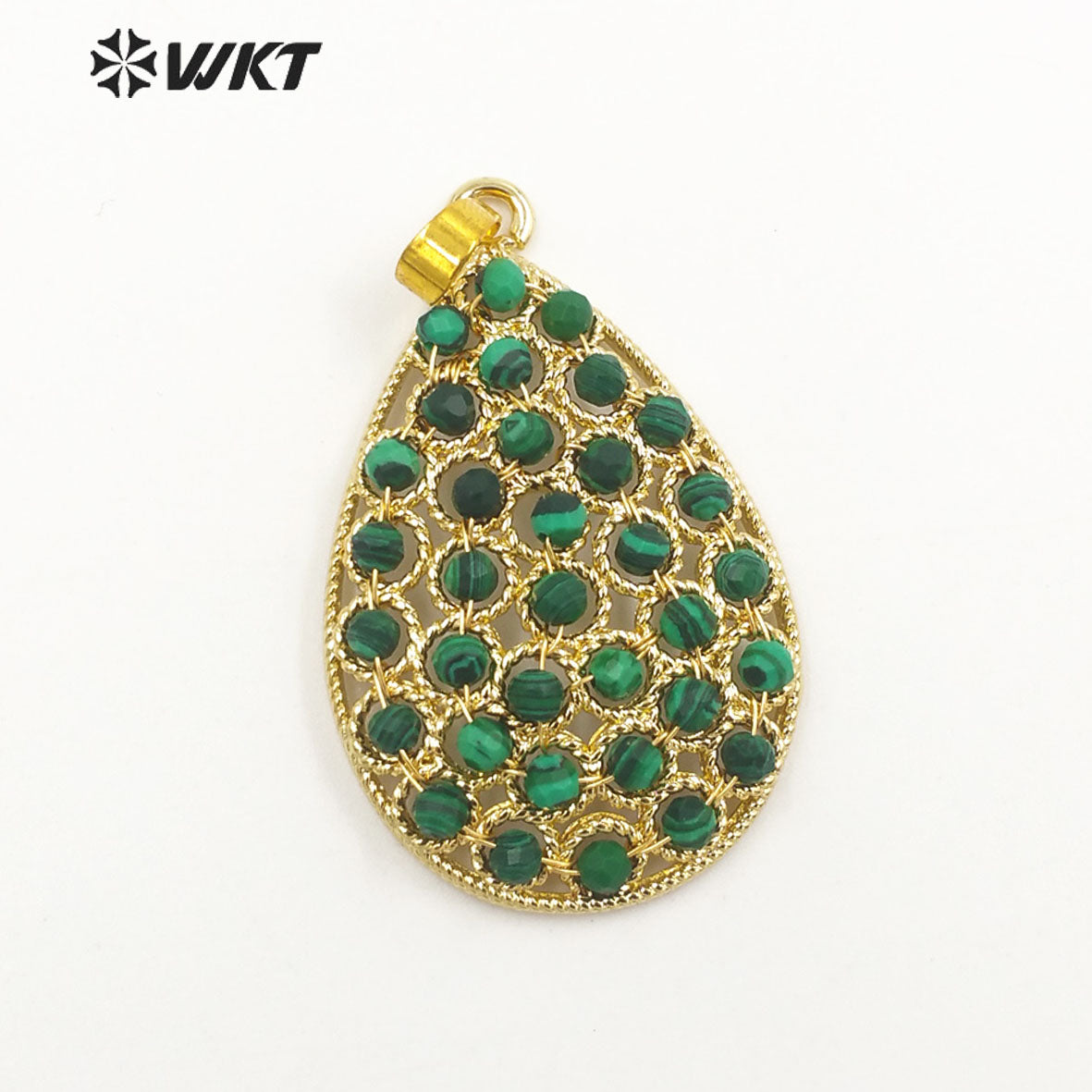 WT-P1927 Fashion Design Trendy New Precious Drop Shaped Colorful Stone Oval Amazonite Amethyst Gemstone Pendants